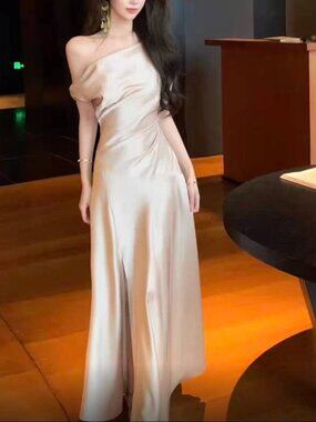 Stain Champagne Dress